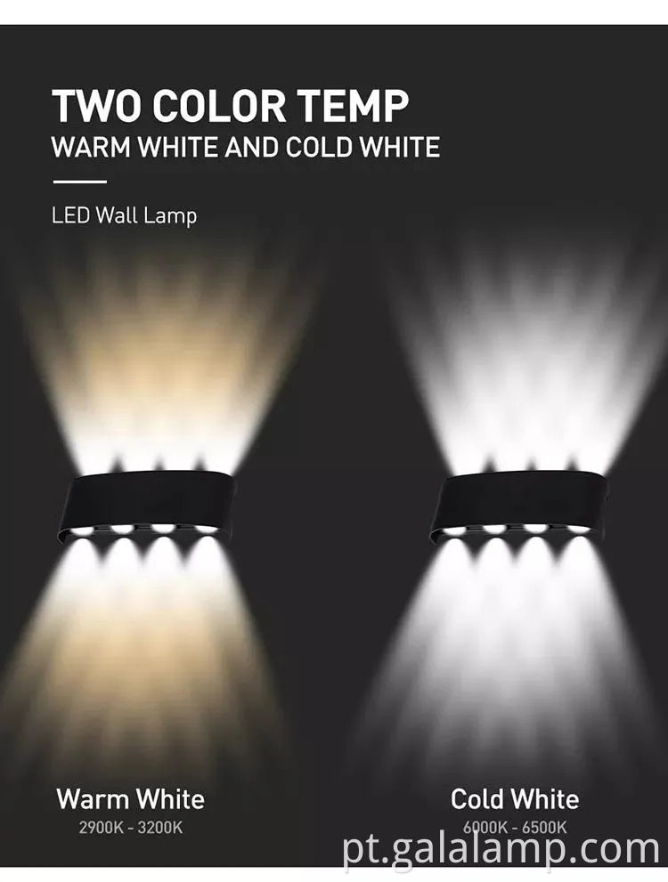 Luzes de parede ao ar livre led elegante para corredor e varanda